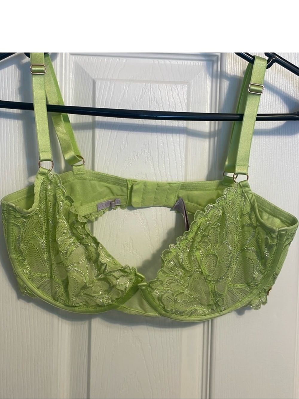 Savage X Fenty colab Lime Green Lace Underwire Bra 36DD